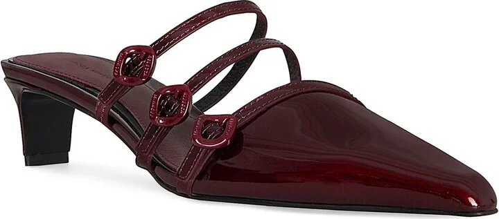 Buckle Leather Mule