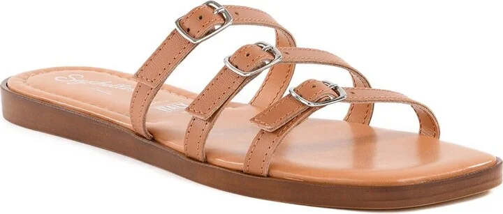 Buckle Leather Sandal