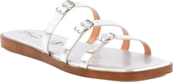 Buckle Leather Sandal