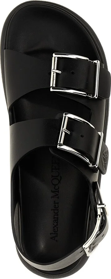 Buckle Leather Sandals - Image 4