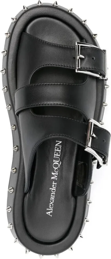 Buckle Leather Sandals - Image 4