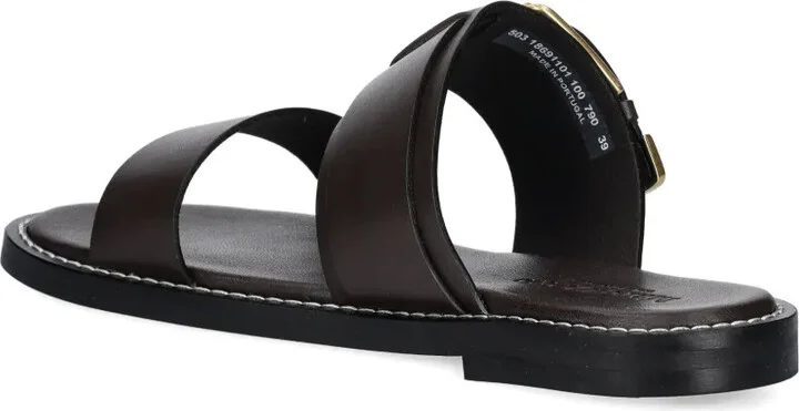 Buckle Leather Slides - Image 4