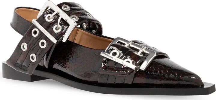 Buckle Pointed-toe Ballet Flats - Image 2