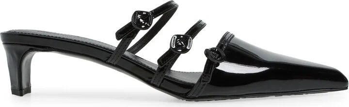 Buckle Pointed Toe Kitten Heel Mule - Image 3