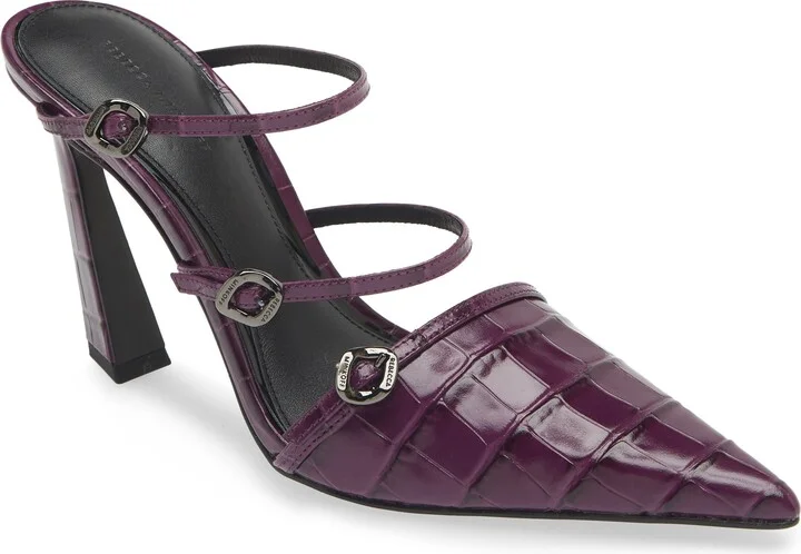 Buckle Pointed Toe Mule