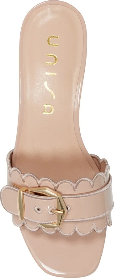 Buckle Scalloped Slide Sandal - Image 4