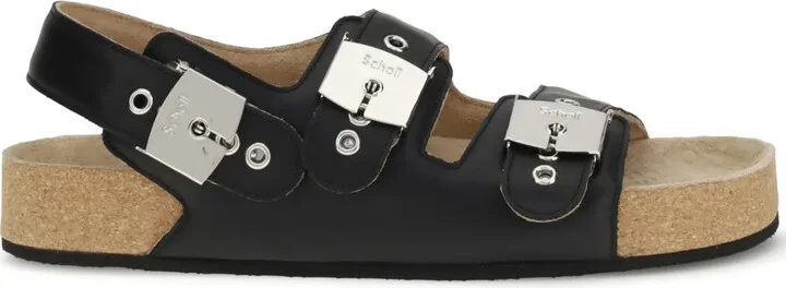 Buckle-Slingback Sandals