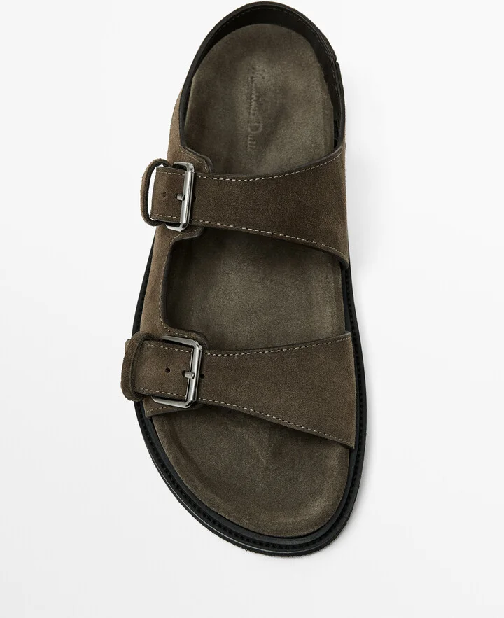 Buckle Split-Leather Sandals - Image 4
