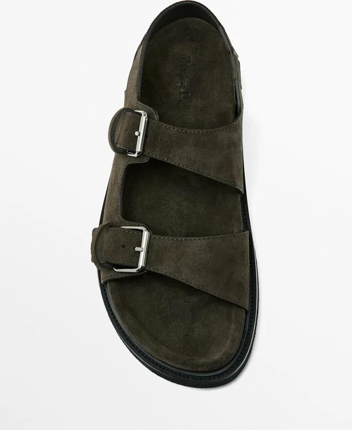 Buckle Split-Leather Sandals - Image 8