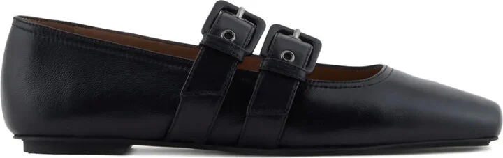 Buckle-Strap Ballet Flats