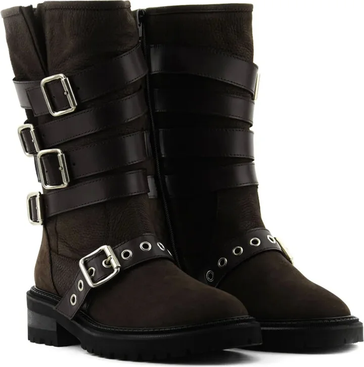 Buckle-Strap Biker Boots - Image 2