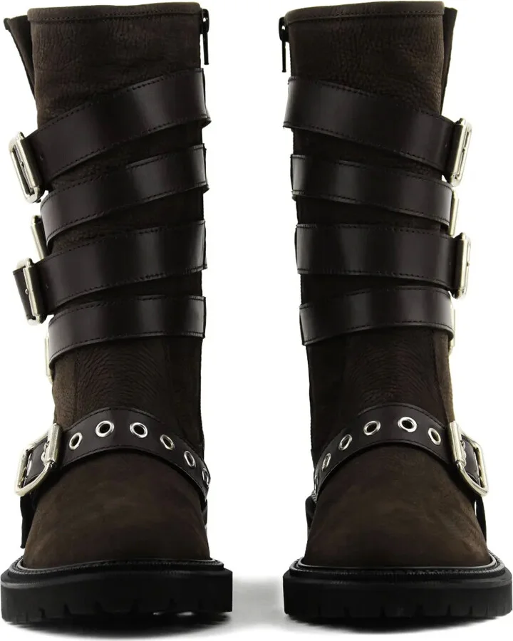 Buckle-Strap Biker Boots - Image 3