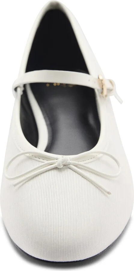 Buckle Strap Corduroy Ballerina Flat - Image 3