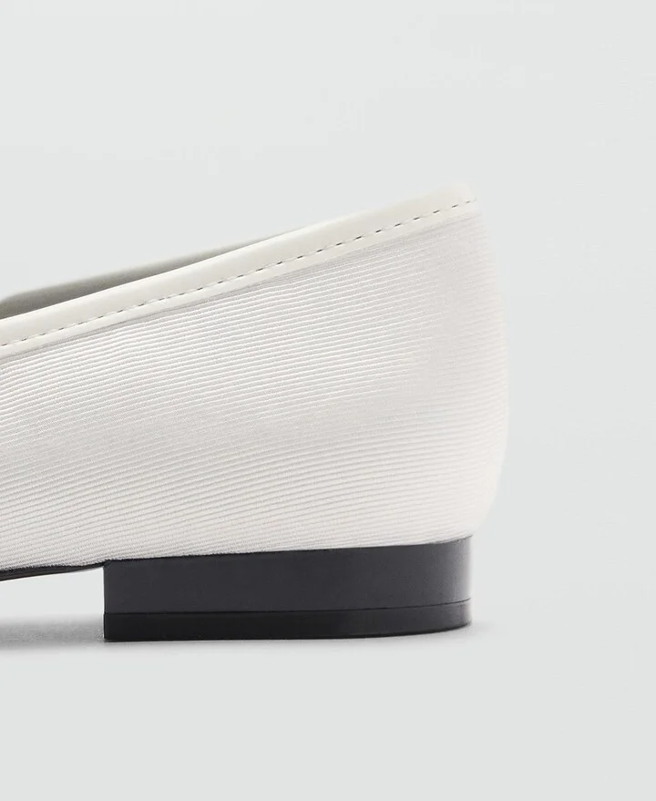 Buckle Strap Corduroy Ballerina Flat - Image 5