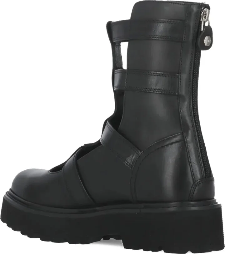 Buckle-Strap Cut-Out Boots - Image 4