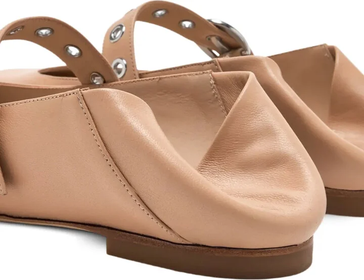 Buckle-Strap Eyelet Ballet Flats - Image 4