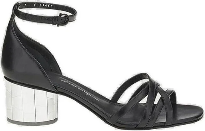 Buckle Strap Heeled Sandals