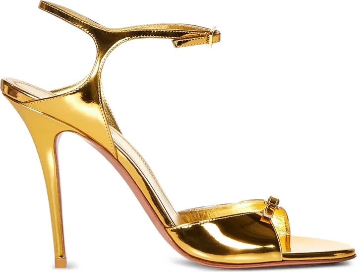 Buckle-Strap Heeled Sandals