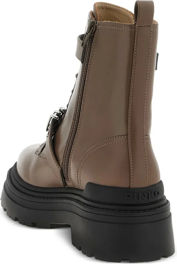 Buckle-Strap Lace-Up Boots - Image 5