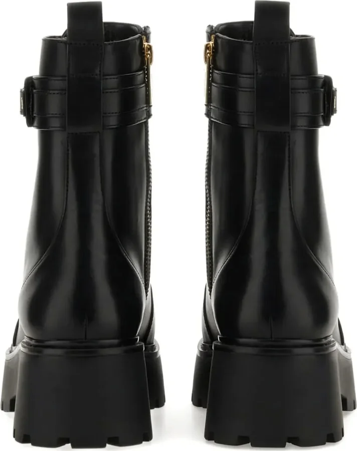 Buckle-Strap Lace-Up Combat Boots - Image 3