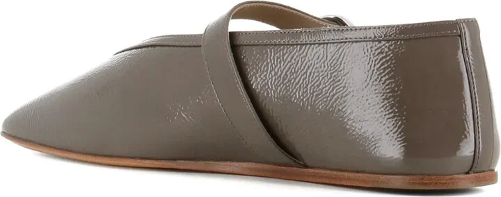 Buckle-Strap Leather Ballet Flats - Image 3