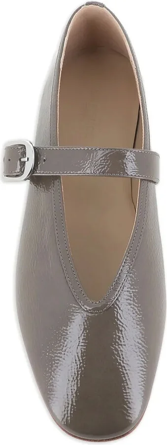 Buckle-Strap Leather Ballet Flats - Image 4