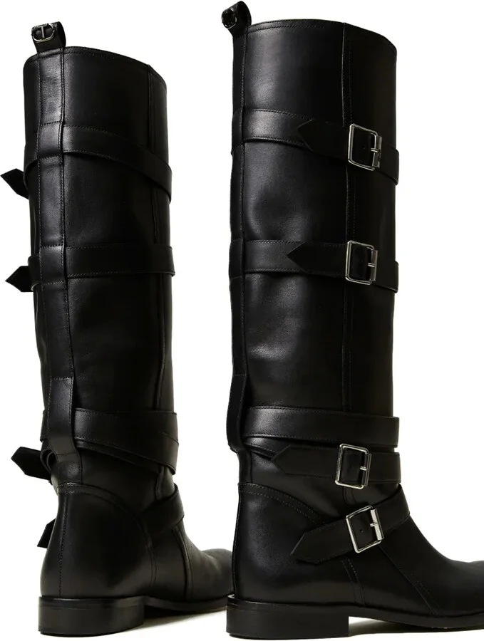 Buckle-Strap Leather Boots - Image 3