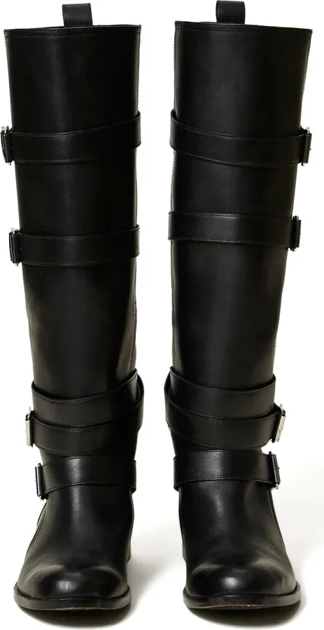 Buckle-Strap Leather Boots - Image 4