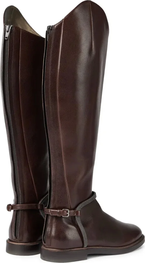 Buckle-Strap Leather Boots - Image 4