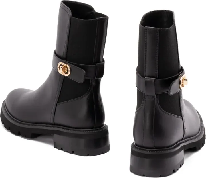 Buckle-Strap Leather Boots - Image 3