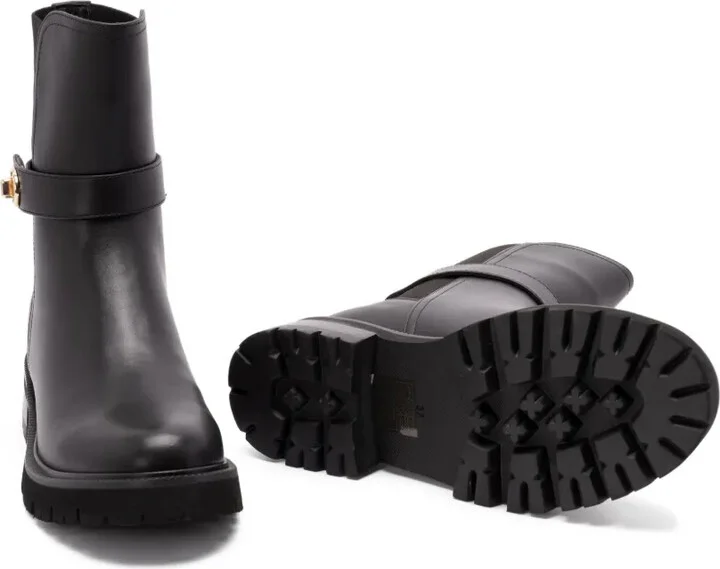 Buckle-Strap Leather Boots - Image 4