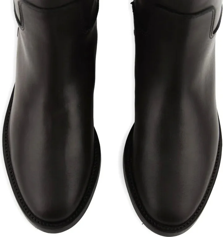 Buckle-Strap Leather Boots - Image 4