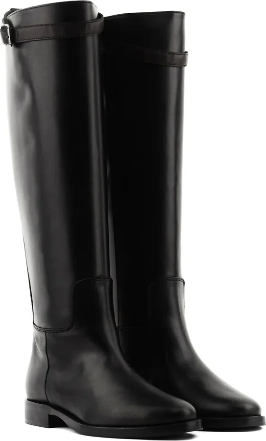 Buckle-Strap Leather Boots - Image 2