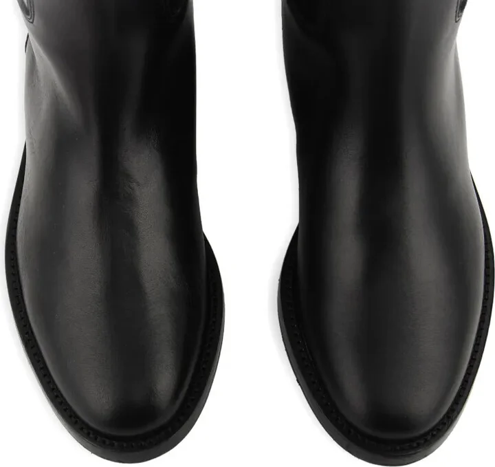 Buckle-Strap Leather Boots - Image 4