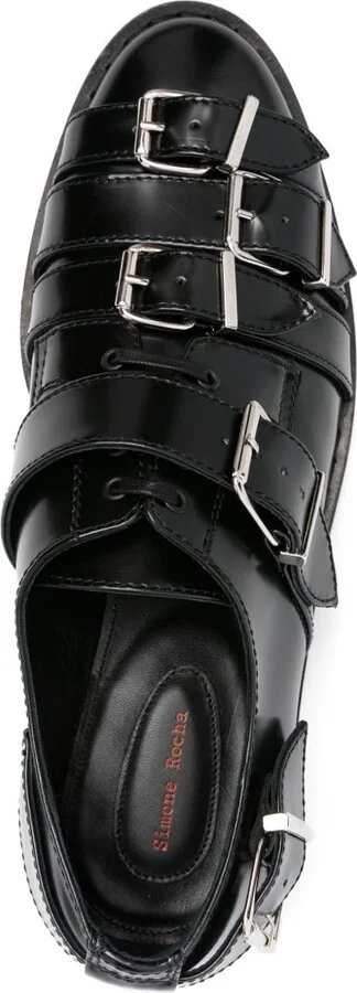 Buckle-Strap Leather Brogues - Image 4