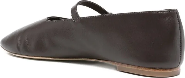 Buckle-Strap Leather Flats - Image 3