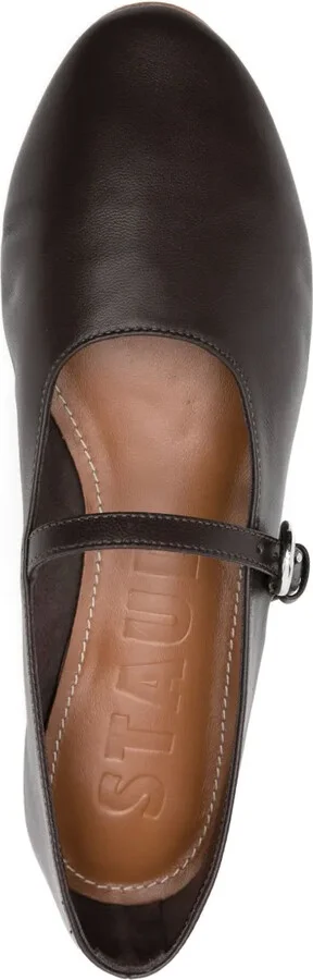 Buckle-Strap Leather Flats - Image 4