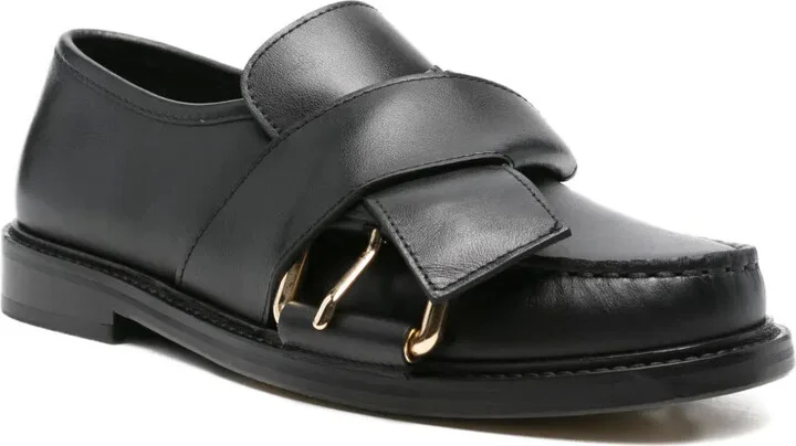 Buckle-Strap Leather Loafers - Image 2