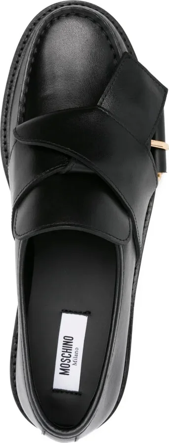 Buckle-Strap Leather Loafers - Image 4