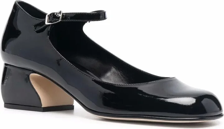 Buckle-Strap Leather Pumps - Image 2