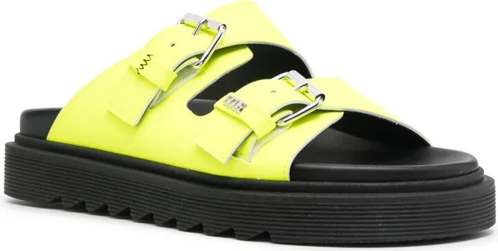 Buckle-Strap Leather Slides - Image 2