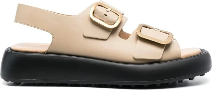 Buckle-Strap Open-Toe Sandals