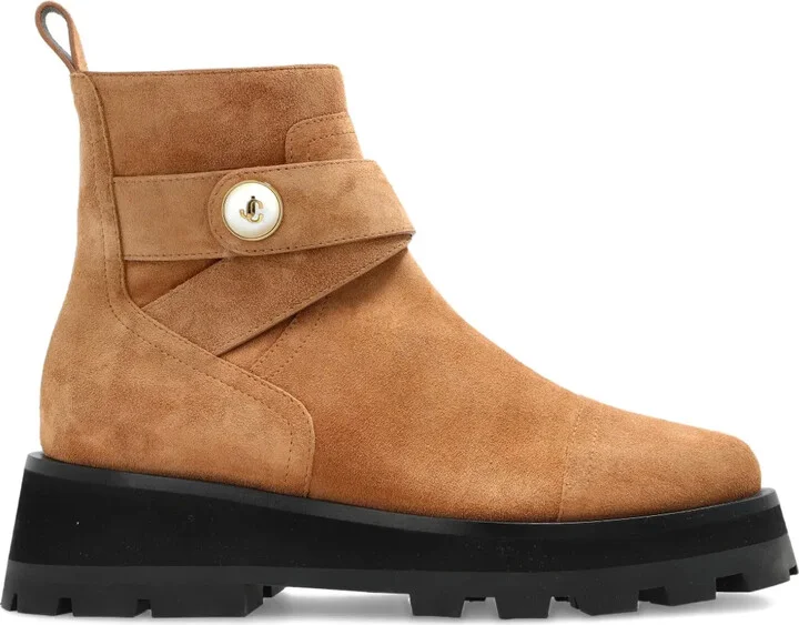Buckle-Strap Platform Boots