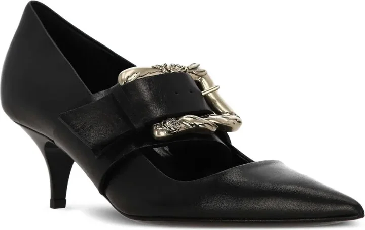 Buckle-Strap Pointed-Toe Pumps - Image 2