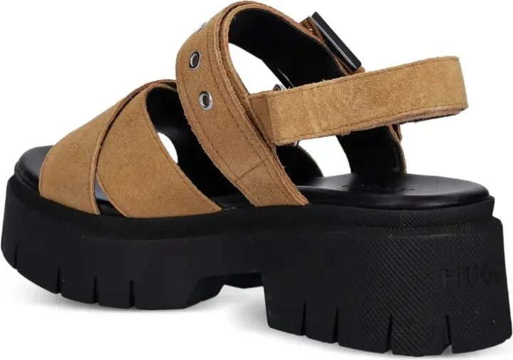 Buckle-Strap Suede Sandals - Image 3