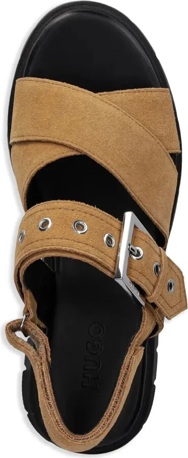 Buckle-Strap Suede Sandals - Image 5