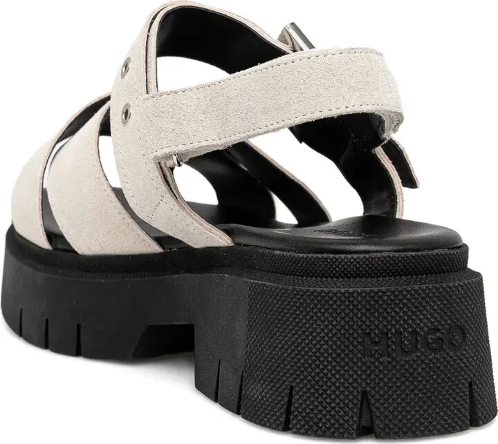Buckle-Strap Suede Sandals - Image 3