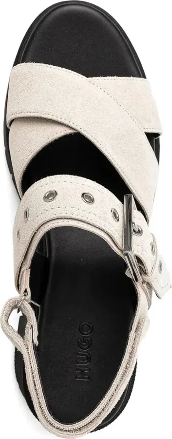 Buckle-Strap Suede Sandals - Image 5