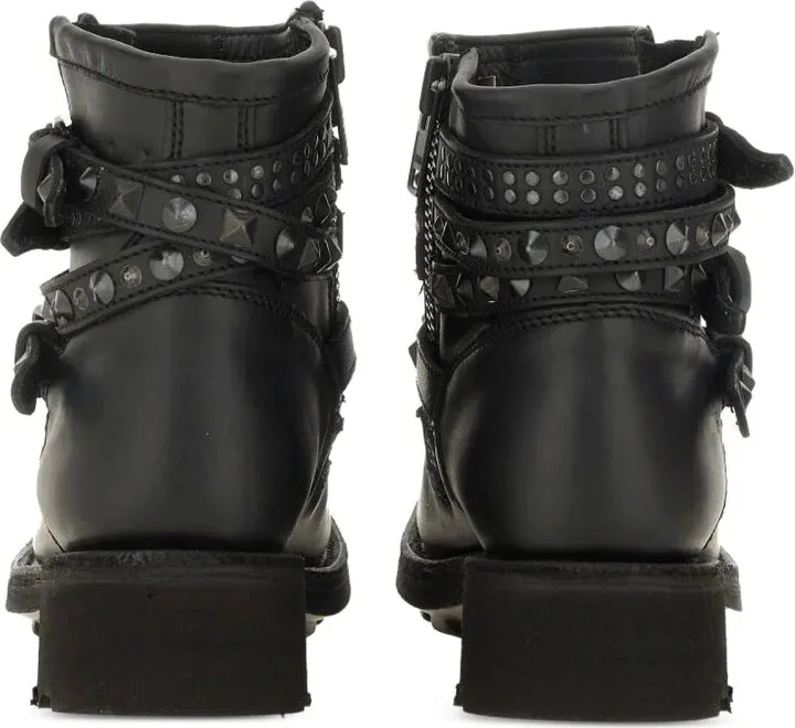 Buckle-Studded Leather Boots - Image 4