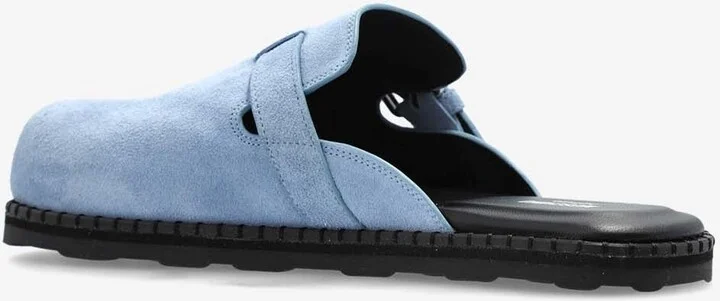 Buckle Suede Flat Mules - Image 2